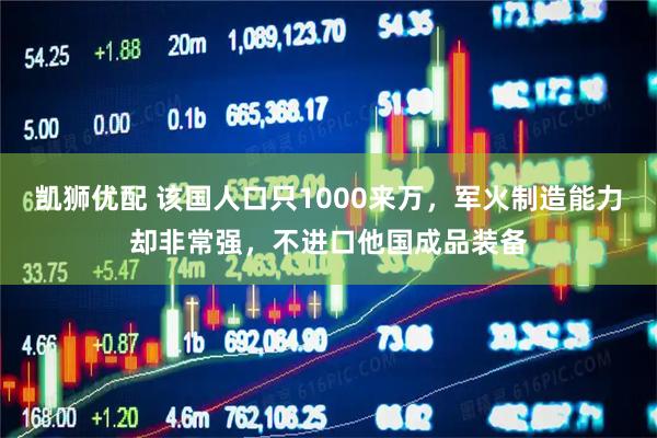 凯狮优配 该国人口只1000来万，军火制造能力却非常强，不进口他国成品装备